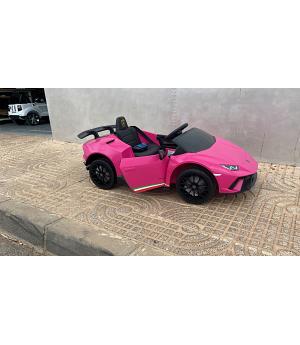 Coche de bateria 12v para niños Lamborghini Huracán 12V, ROSA-pink, RC 2.4ghz RC,EVA, INDA163-S308zw-LI